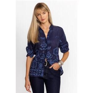 Johnny Was Womens Slim Audrey Button-Down Shirt Small NEW